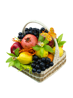 Как оформить фрукты в корзине в подарок своими руками?