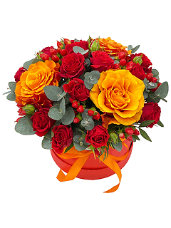 Купить цветы в коробке с доставкой по Москве - malino-v.ru