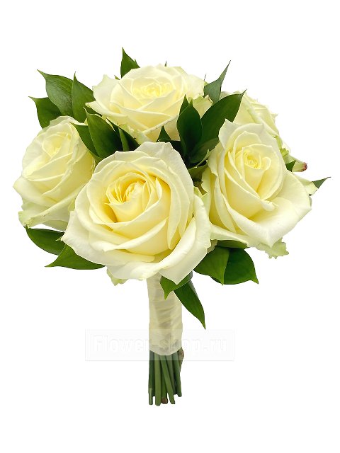 Букет невесты #76 c орхидеями и пионовидными розами